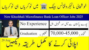 Khushhali Microfinance Bank Limited Jobs August 2025
